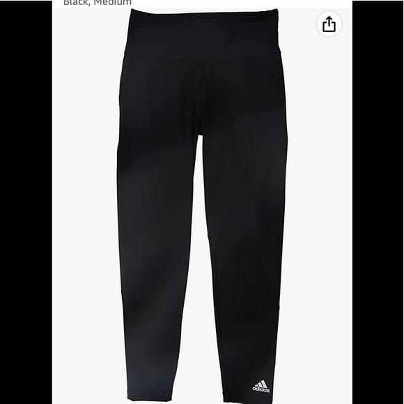 adidas Womens Workout Tights Base Layer Athletic Pants, Black, Medium - Picture 2 of 4